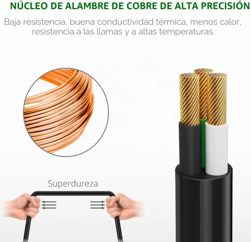 Vista 4 de K KASONIC - Cable de extensión para exteriores de 50 pies, enchufes con 6 tomas espaciados uniformemente, 16/3 SJTW resistente a la intemperie