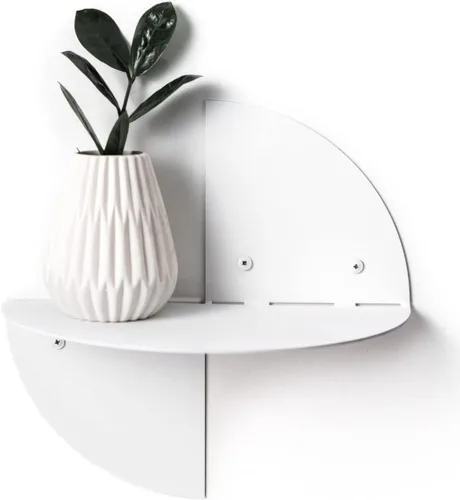 Vista 11 de EWART WOODS Pequeños estantes flotantes de acero de la pared, estante colorido colgante del cuarto de baño con el sistema fácil montado, muebles