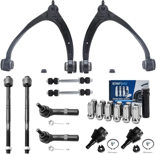 Vista 106 de Detroit Axle - Kit de suspensión delantera de 10 piezas para Chevrolet Trailblazer GMC Envoy 2004-2007 2005 2006 Soportes de brazo de control
