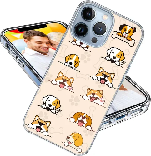 Vista 24 de Funda protectora para iPhone 13 Pro Max para niñas, mujeres y hombres, a prueba de golpes, delgada, suave, TPU transparente, funda protectora