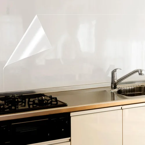 Vista 8 de COSNIGHT - Adhesivo impermeable a prueba de aceite para cocina, película de vinilo autoadhesiva, resistente a altas temperaturas, papel extraíble