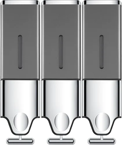 Vista 10 de EHORIA Dispensadores cuadrados 2 en 1 para la ducha, dispensador de jabón de ducha, dispensador de acondicionador, dispensador de champú