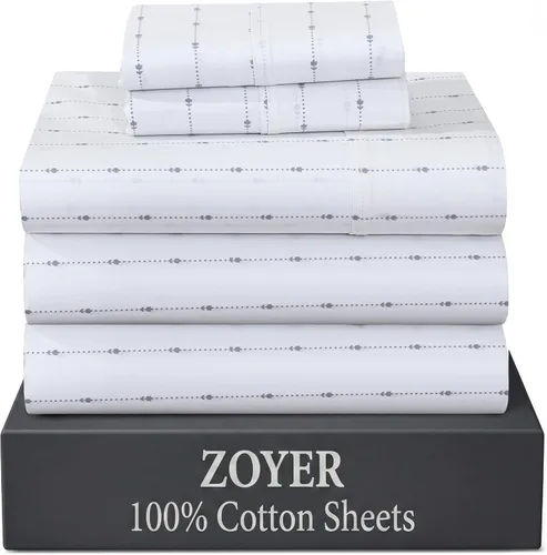 Vista 36 de ZOYER Sábanas de 100 % algodón percal tamaño individual, refrescantes y transpirables, duraderas, con una sensación nítida, suave y cómoda, bolsillo