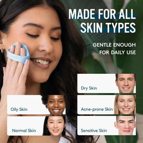 Vista 6 de Sud Scrub® Cepillo Exfoliante Facial de Silicona Antimicrobiana, 1 Paquete, Exfoliante Facial Suave para Piel Sensible, Cepillo de Limpieza Facial