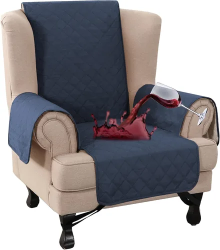 Vista 72 de Turquoize Funda 100 % impermeable para sillón de ala, protector de sofá, triple antideslizante, protector de muebles para mascotas, niños, perros