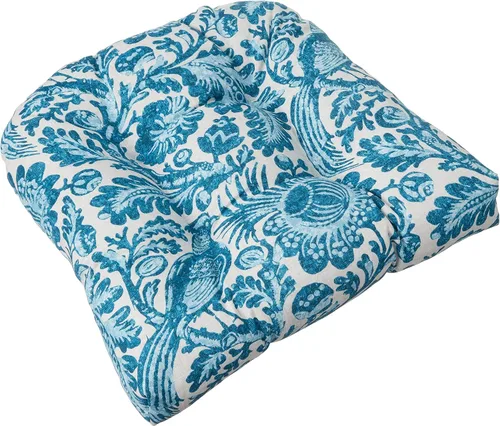 Vista 11 de Pillow Perfect Cojín floral para asiento de silla de interior/exterior, acolchonado, resistente a la intemperie y a la decoloración, 19 x 19