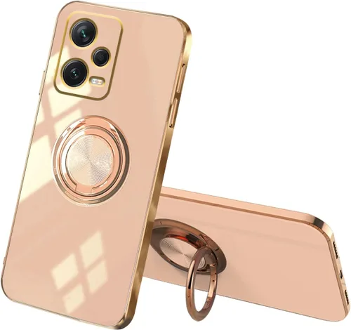 Vista 10 de Compatible con Xiaomi Redmi Note 12 Pro Plus Case Ring Holder Magnet Green, para Redmi Note 12 Pro Plus Funda de teléfono de silicona a prueba