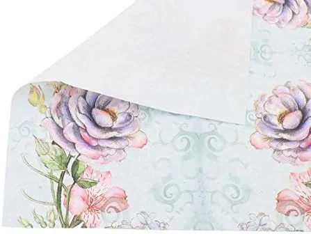 Vista 2 de WallyE Servilletas de papel de rosa y mariposa, tejido floral para fiesta de té, almuerzo, despedida de soltera, fiesta de té, boda o decoupage