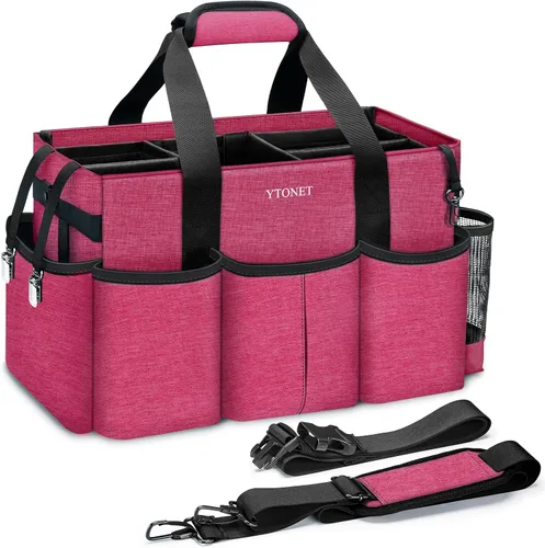 Vista 11 de Ytonet Bolsa Organizadora de Limpieza Portátil, Organizador Grande de Suministros de Limpieza con 4 Divisores Plegables, Organizador Caddy con Asa
