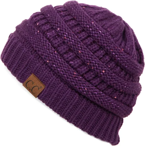 Vista 222 de C.C Trendy Warm Chunky Soft Stretch Cable Knit Beanie