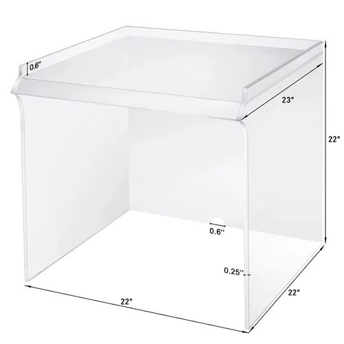 Vista 6 de Cubierta antipolvo de acrílico para equipos de laboratorio o uso de oficina, 22 x 22 x 22 pulgadas, extra grande