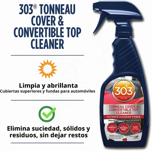 Vista 2 de 303 Products 30571CSR Limpiador para cubierta de tonneau y capota de convertible - Limpiador para capota de vinilo y tela - Poder de limpieza máximo