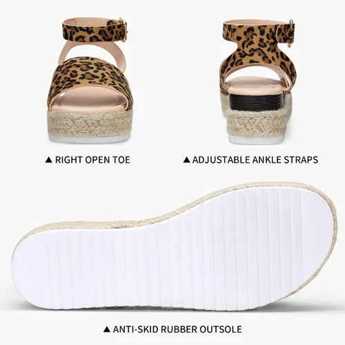 Vista 4 de Vepose Sandalias de alpargatas 0A para mujer, sandalias clásicas de plataforma de verano para mujer