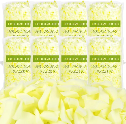 Vista 12 de Relleno de puf de 5 libras, relleno de espuma viscoelástica triturada, relleno de puf, relleno de puf para sofá, animales de peluche, cama de perro