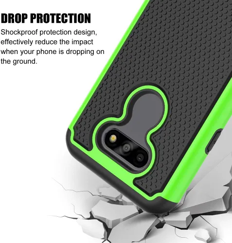 Vista 6 de Funda a prueba de golpes para LG Aristo 5 / Aristo 5+ / Fortune 3 / Risio 4 / Phoenix 5 / K8X / K31 / Tribute Monarch (5.7 pulgadas, 2020) [Verde]