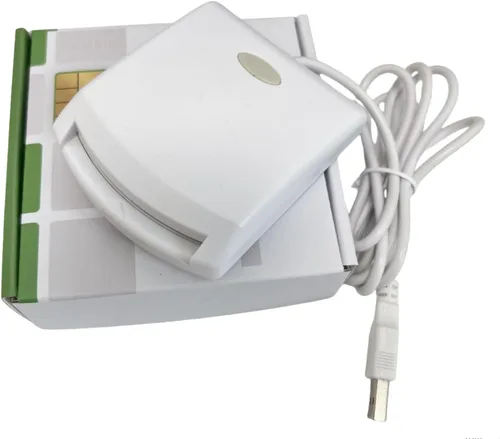 Vista 4 de ISO7816 Contacto EMV SIM eID PC/SC USB CCID Smart IC Chip Card Reader Escritor Programador con 2 tarjetas SLE4442 + kit SDK (programa requerido)