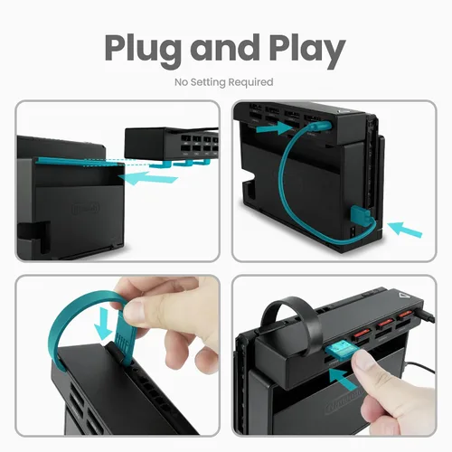 Vista 3 de Park Sung Switch - Lector de tarjetas de juego, versión mejorada Switch Switch Switch con control remoto, soporte para tarjetas de juego 8 en 1