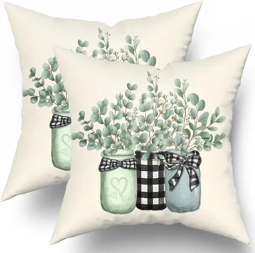 Vista 56 de Fundas de almohada de brújula de ancla, fundas de almohada náuticas para exteriores, fundas de cojín decorativas de rayas azules y blancas, fundas
