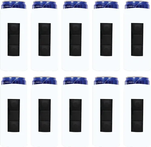 Vista 49 de QualityPerfection Funda magnética delgada para enfriar latas, cerveza/energía, 3 imanes vs 2 imanes, industria estándar, 12 onzas, tamaño delgado