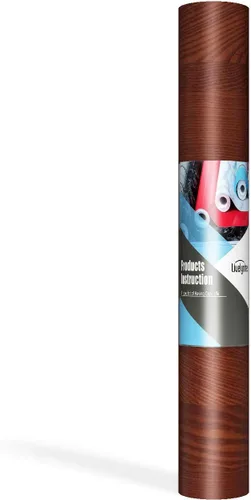 Vista 7 de Livelynine Papel de contacto de grano de madera de teca para armarios, cajones, encimeras de vinilo para gabinetes de cocina, papel tapiz