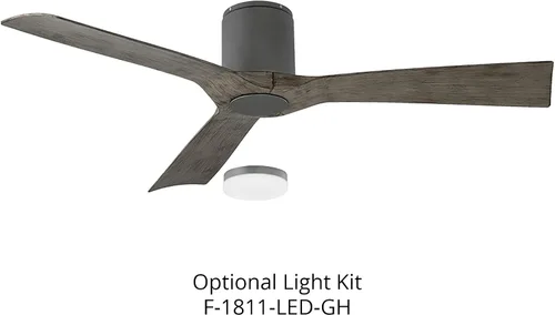 Vista 2 de Modern Forms Aviator - Kit de luz LED para ventilador de techo de 54 pulgadas, 2700 K, color grafito