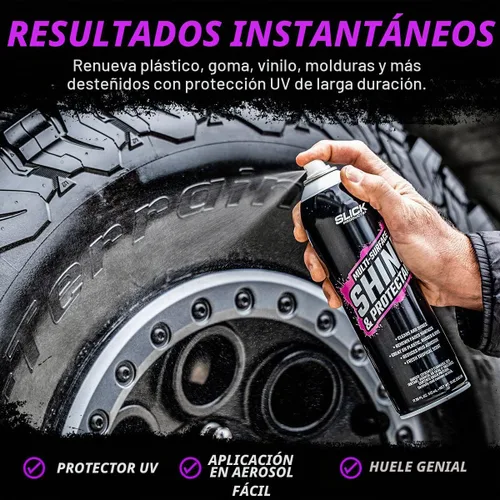 Vista 3 de Slick Products - Capa protectora Shine & Protectant para plásticos, vinilo, goma, fibra de vidrio y más Brilla, limpia, protege y renueva