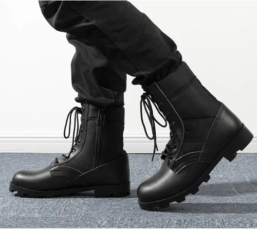 Vista 6 de KaiFeng Botas militares tácticas militares para hombres Botas de selva ligeras