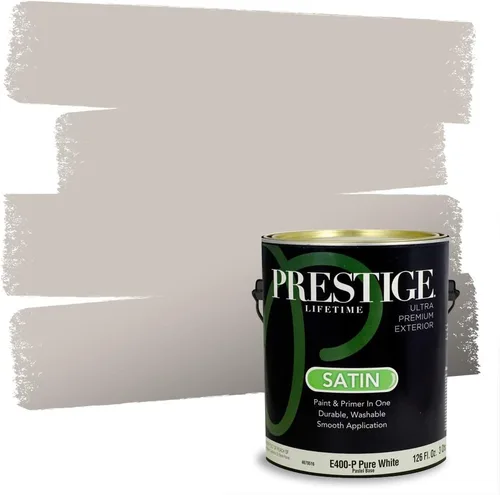 Vista 151 de PRESTIGE Pinturas Pintura Exterior e Imprimación en Uno, 1 Galón, Mate, Combinación Comparable de Sherwin Williams* Black Magic* SW6991-PCM