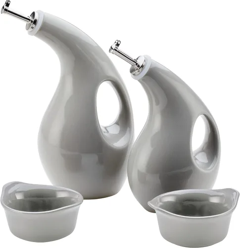 Vista 10 de Rachael Ray Serveware Ceramics AOVE y Ramekin - Juego de 4 piezas, color azul agave