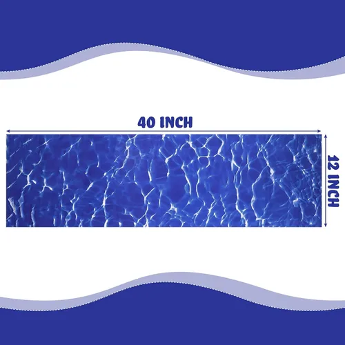Vista 3 de Nuanchu Parche de vinilo de 12 x 40 pulgadas, parche de reparación de PVC autoadhesivo impermeable para piscinas sobre el suelo, natación, casa