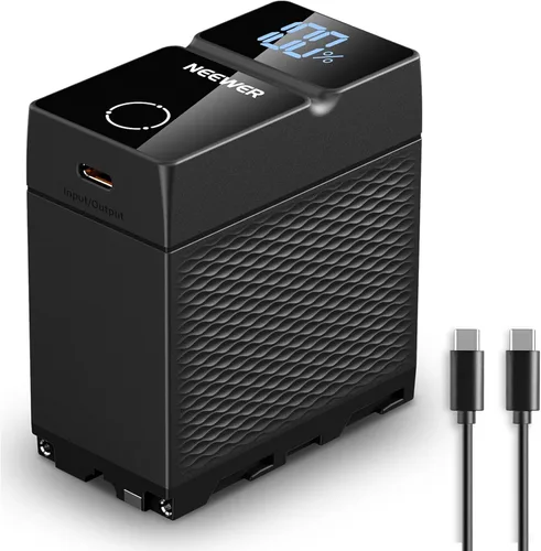 Vista 17 de Neewer Batería de repuesto NP-F970 de 10500 mAh, tiempo de carga completa de 4.8 horas, cable USB C de carga rápida PD de 20 W, batería recargable