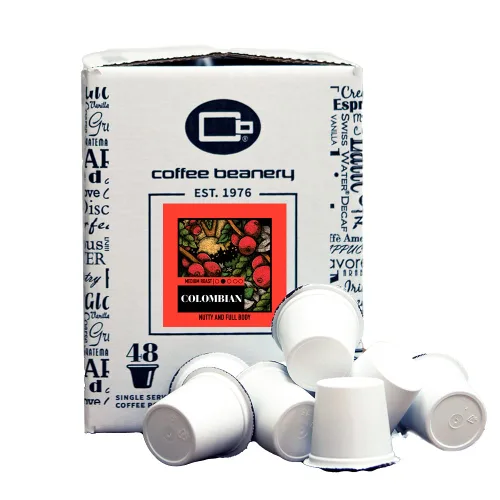 Vista 72 de Cápsulas de café de coco hawaiano de Coffee Beanery 48 unidades a granel, café Arbica tostado medio