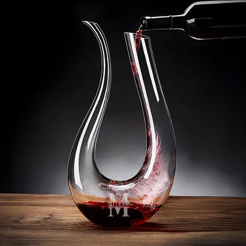 Vista 9 de Decantador de vino personalizado Dolcetto - Aireador de vino, vertido