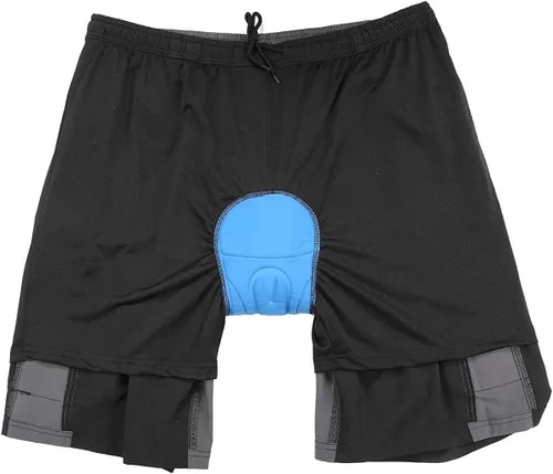 Vista 4 de VAYAGER - Pantalones cortos de ciclismo con acolchado 3D para bicicleta de montaña, ajuste holgado, ligeros