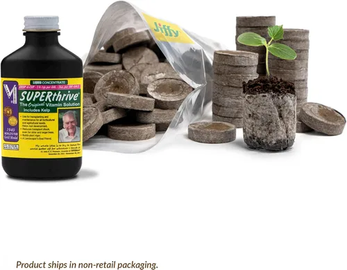 Vista 2 de 100 unidades - Jiffy 36 mm de pellets de turba y tierra para semillas, tapones para inicio de semillas: iniciador de semillas para interiores