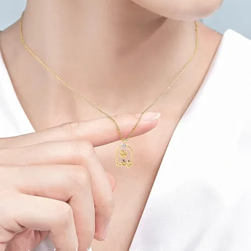 Vista 7 de Collar con colgante de urna de cremación Regalo de urna de joyería conmemorativa circular regalo para mujeres y hombres Plata esterlina No es una