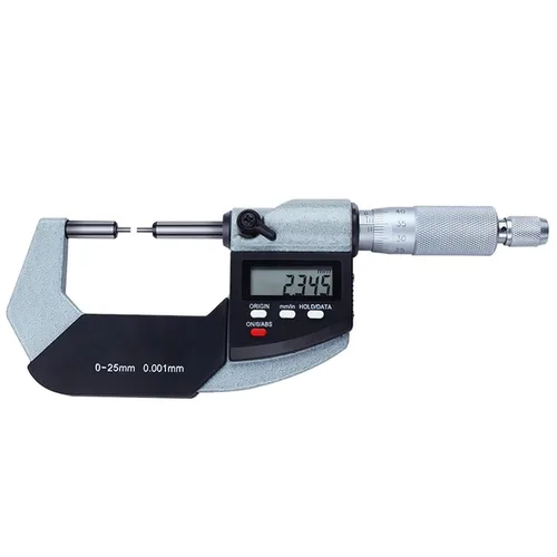 Vista 9 de Micrómetro digital con rango de medición de 0-1"/0-25mm, herramienta de medición de micrómetro electrónico, pulgadas/métrico