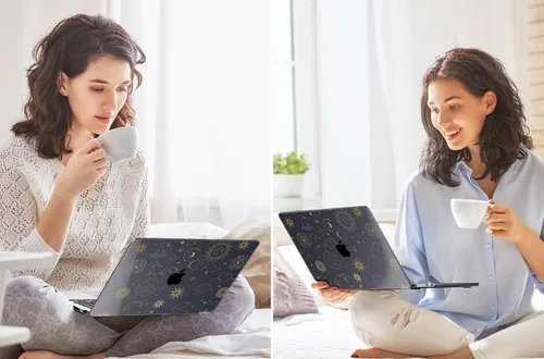 Vista 7 de Tuiklol Funda para MacBook Air M5 de 13.6 pulgadas 2026 2025 2024 2022 versión M4 M3 M2 Chip Modelo A3449 A3240 A3113 A2681, cubierta rígida