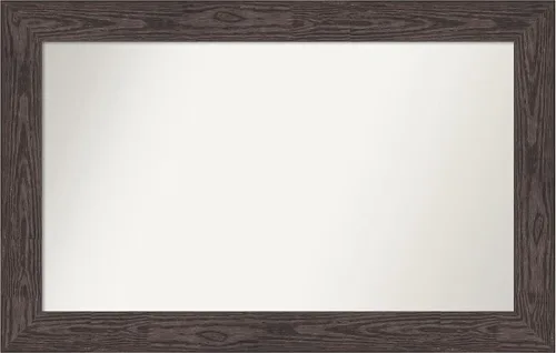 Vista 483 de Amanti Art Espejo personalizado, espejo de baño negro puente, espejo de pared o espejo de tocador de baño sobre el fregadero (26 x 26 pulgadas)