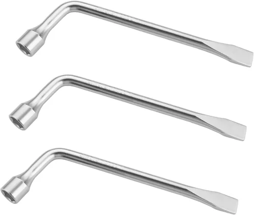 Vista 10 de Heyiarbeit Llave de llanta de repuesto de coche para Jack - L Tipo Hexágono 0.669 in Ranurado End Socket Herramienta de reparación 1pcs