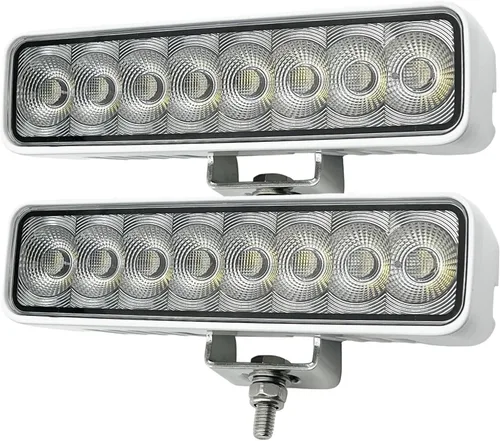 Vista 6 de RGBW - Luz LED para esparcidor de barcos, luces marinas impermeables para muelle de cubierta, 2 barras de luz de inundación de 6.7 pulgadas