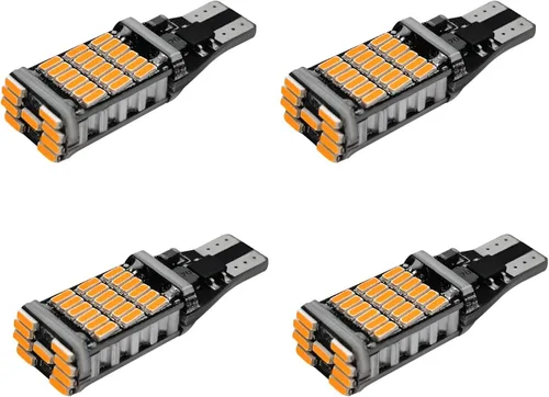 Vista 7 de 4 piezas de luces LED de reversa, 6500K de super brillo, 45SMD-4014 chipsets para bombilla de señal de giro, luces LED T15 de freno, de parada