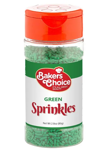 Vista 7 de Bakers Choice - Gránulos verdes para hornear, gránulos Jimmies para aderezos de helado, sin lácteos, Kosher de 2.8 onzas