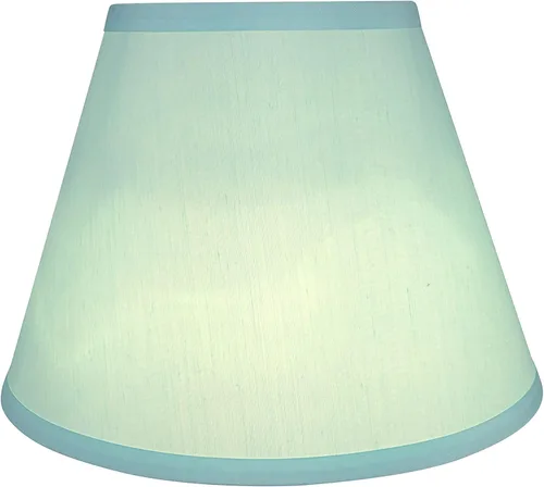 Vista 2 de Aspen Creative 58906A Pantalla de Lámpara de Tapa Dura Transicional Forma Imperio con Construcción UNO en Apuamarine, 9" de Ancho (5" x 9" x 7")