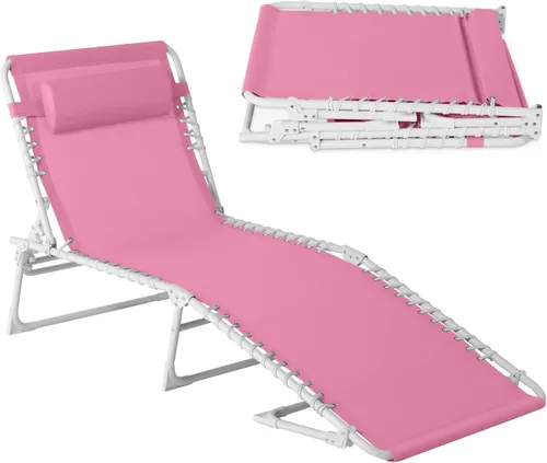 Vista 18 de Best Choice Products - Tumbona para patio reclinable, plegable, portátil para exteriores, con 8 posiciones, asas, capacidad de 300 libras