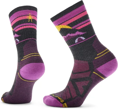 Vista 4 de Smartwool Calcetines de montaña de media caña para mujer con amortiguación ligera Ceniza