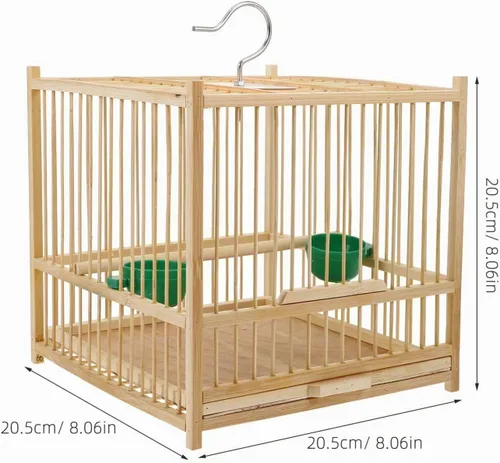 Vista 6 de YARNOW Jaula de pájaros portátil para periquitos cacatúa hecha a mano jaula para pájaros pequeña