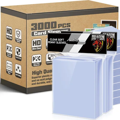 Vista 13 de 100 unidades de fundas de plástico para tarjetas con abertura superior, fundas Penny Soft para protectores de tarjetas de béisbol, adecuadas