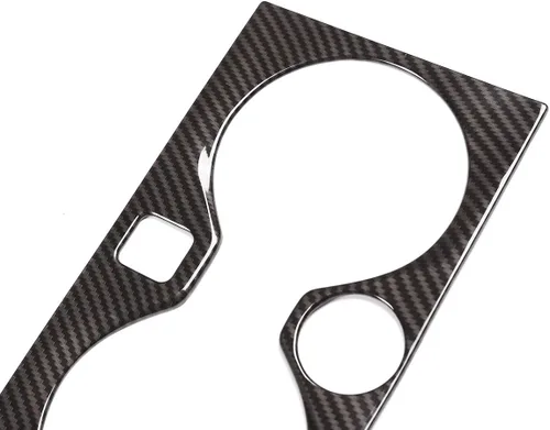 Vista 6 de ABS Car Center Console Portavasos Decoración Marco Cubierta Accesorios para BMW X5 G05 2019 (fibra de carbono)