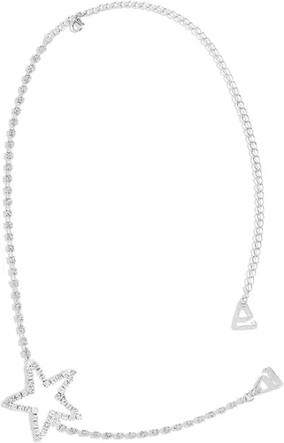 Vista 5 de 1 par de correas de hombro de diamantes de imitación de lujo, joyería de cristal, cadena de ropa interior de diamantes de imitación, cadena
